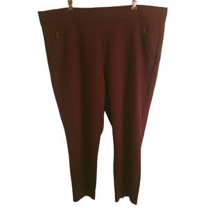 Curve Appeal plus size color eggplant faux zipper soft leggings Size 3X